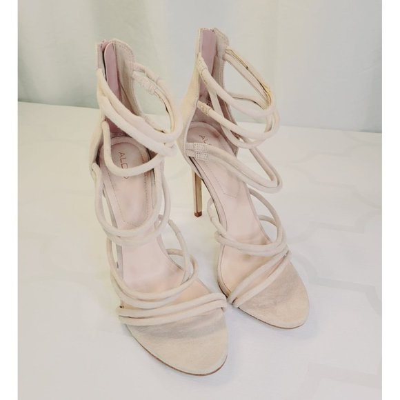 Aldo Shoes - Aldo, Stiletto High Heels, Nude Suede, 8.5, New!